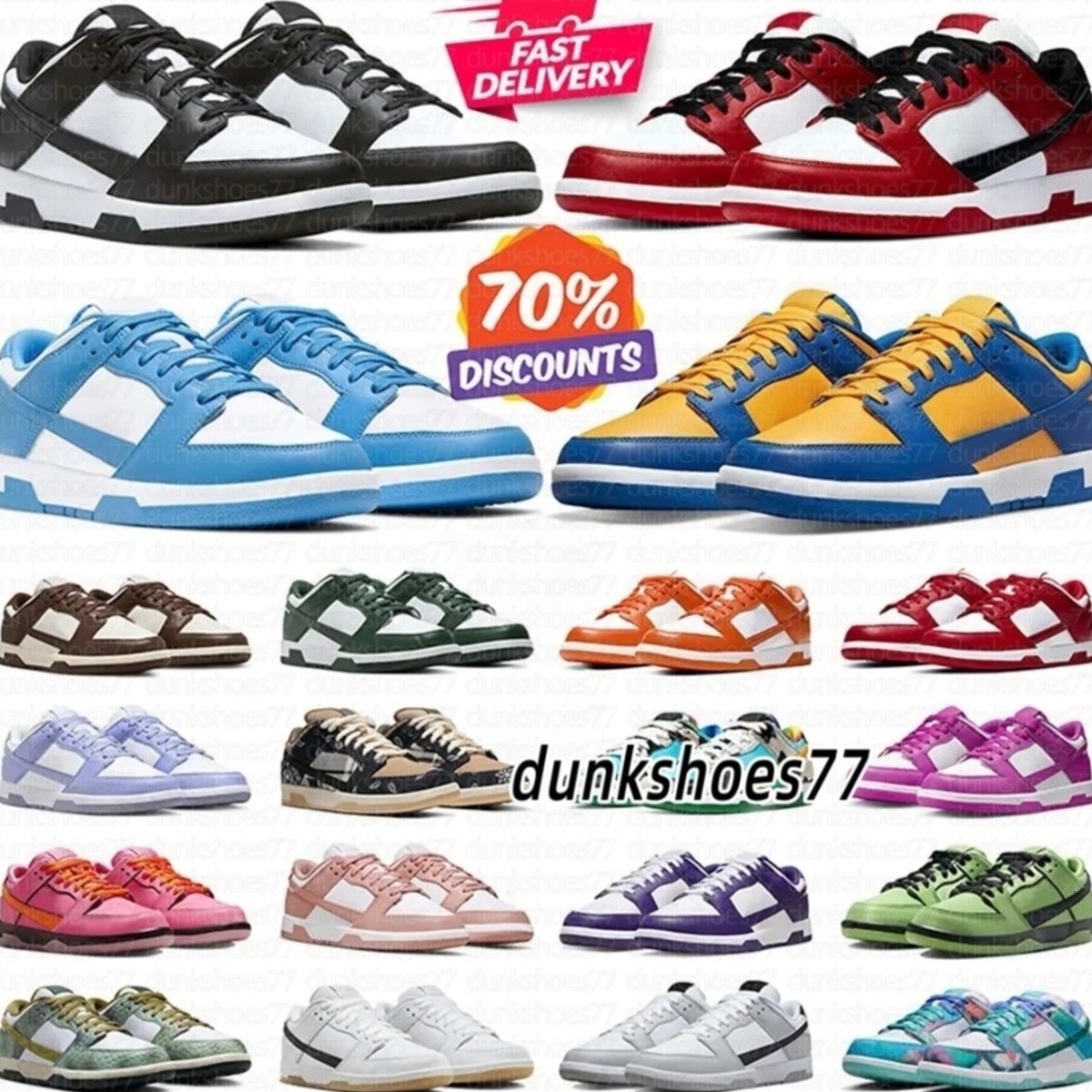 Designer Sneakers Running shoes Women Flat Lows11s Black Panda Grey Varsity Green Glow Laser Orange Syracuse Kentucky Coast Casual Trainers