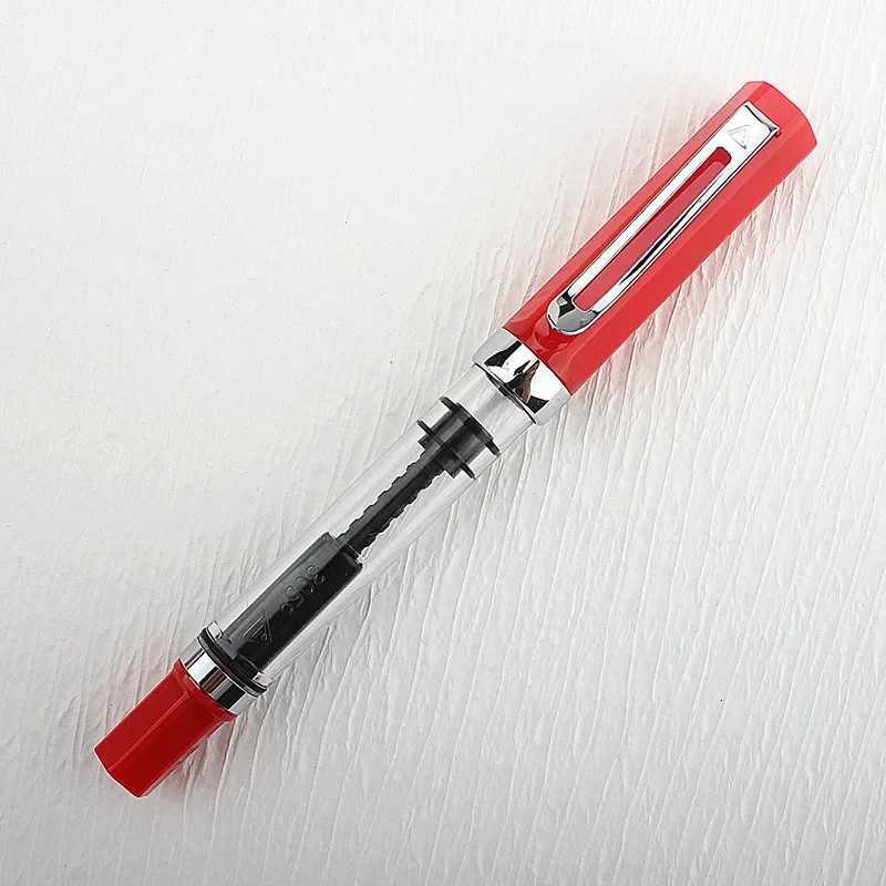 High Quality 3059 Piston Fountain Pen Resin Transparent Ink Pen EF/F Nib 038/05mm Fountain Pen Business Gif Y251218