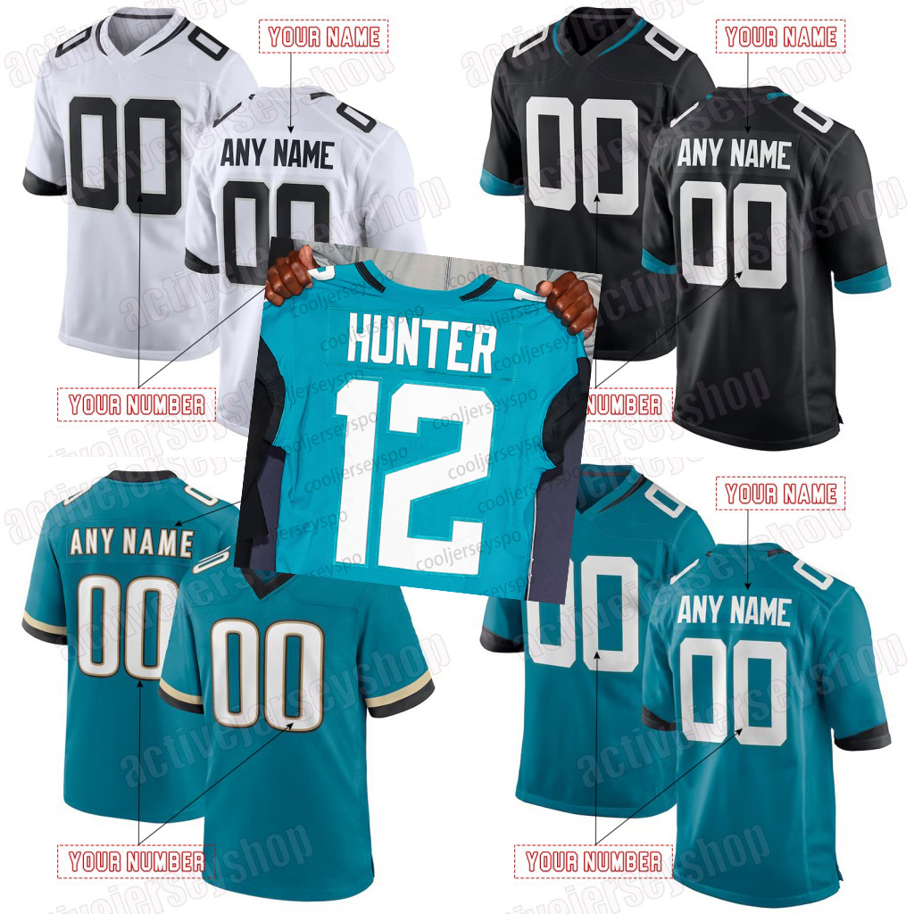 Trevor Lawrence Football Jersey Travis Hunter Brian Thomas Jr Travis Etienne Josh Hines-Allen Devin Lloyd Embroidered Letter Number Design Any name any number