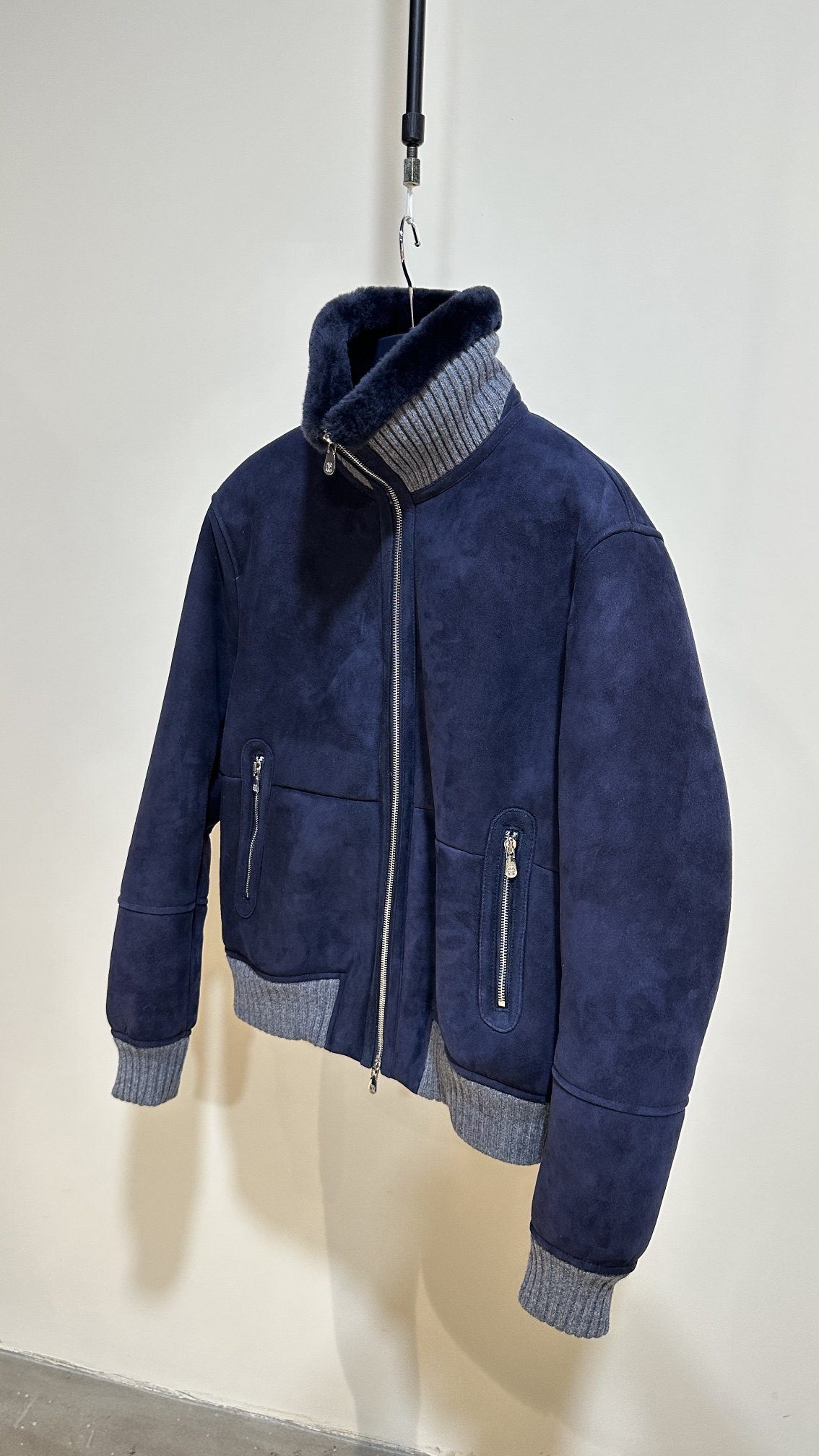 B C brand designer Coat Mens shearing fur leather jacket genuine leather tailored order luxury gift Valentines Fathers Christmas