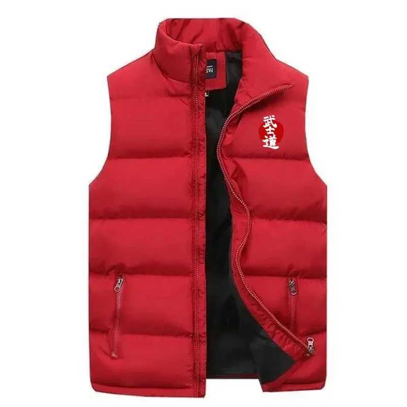 Men Bushido Casual Jacket Vest Coat Autumn Winter Men Fashion Sports Mandarin Collar Sleeveless Zipper Jacket Vest CoatG251218