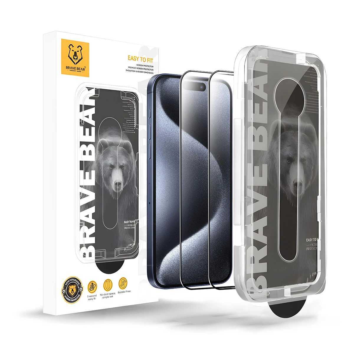 2PCS Screen Protector For iPhone 16 15 14 13 12 Pro Max Plus Tempered Glass Phone Shockproof Protective Film Phone Accessories G251218