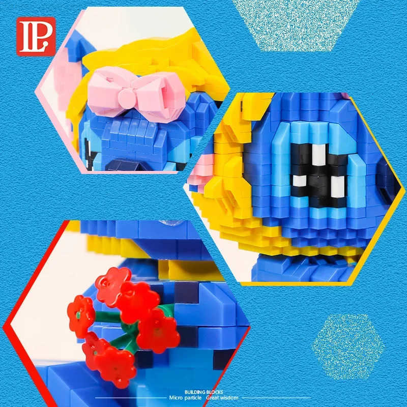 Disney Baby Stitch Micro Building Blocks DIY Kawaii Lilo and Stitch Mini Brick Figures Toy For Birthday Gift H251218