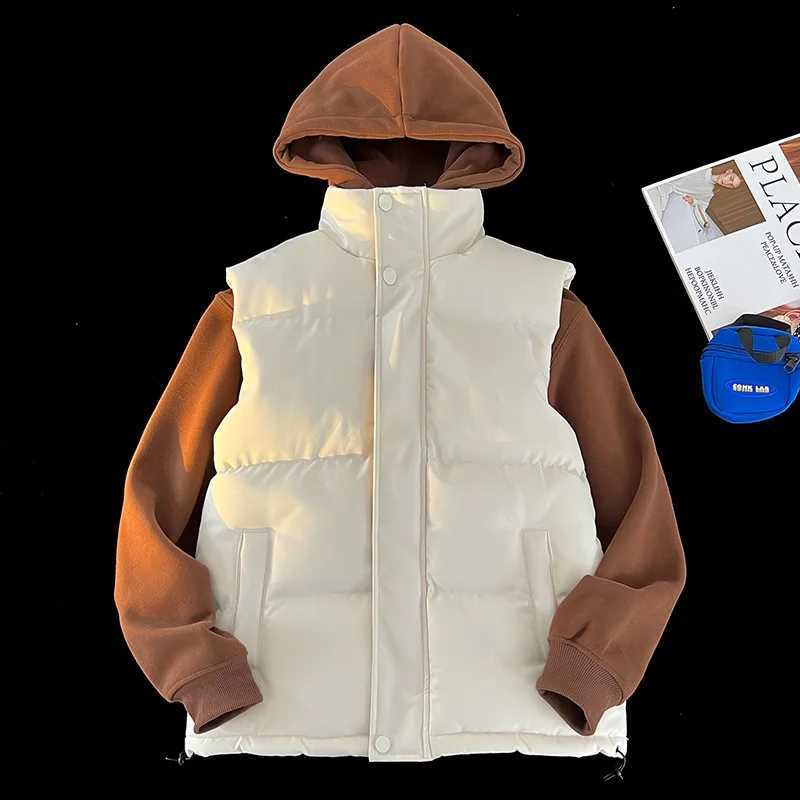 Autumn Winter Thickened Cotton Padded Vest Mens Lightweight Stand Collar Sleeveless Jacket Outdoor Wear Warmth Sporty WaistcoatG251218