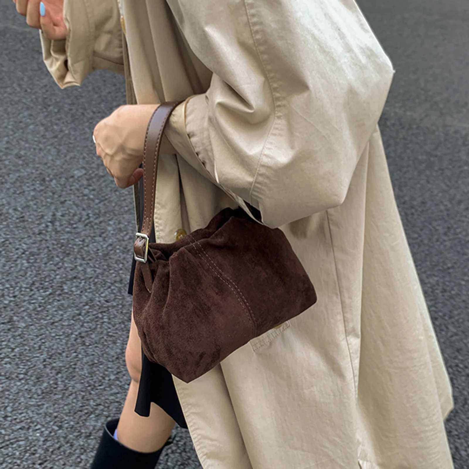 PU Crossbody Purse Solid Color Tote Handbag Lightweight Crossbody Bag Drawstring for Women Daily Use Special OccasionT251218