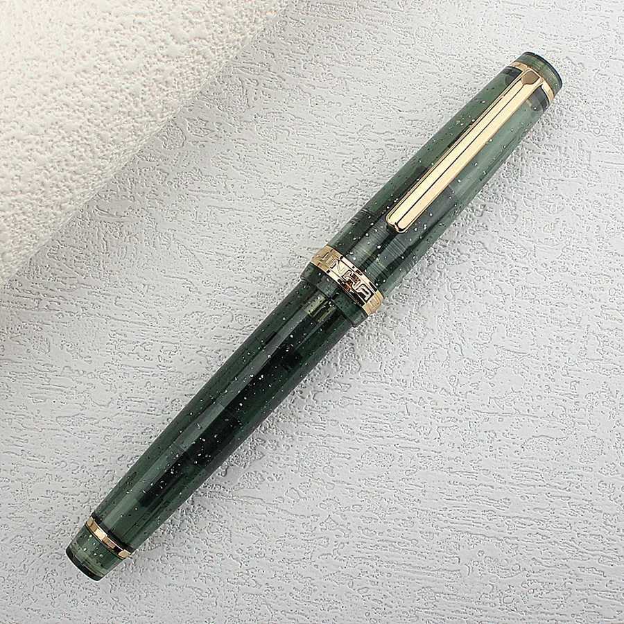 Jinhao 82 Fountain Pen Acrylic Ink Pen Spin Golden EF F Nib Elegante Business Off School Supplies Writing Pen Stationery Y251218