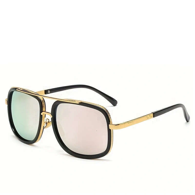 Steampunk Pilot Luxury brand design Fashion Classic grandmaster four Style Retro Gradient lens Sunglasses Men Vintage Sun Glasses Oculos JH05 IVISTA