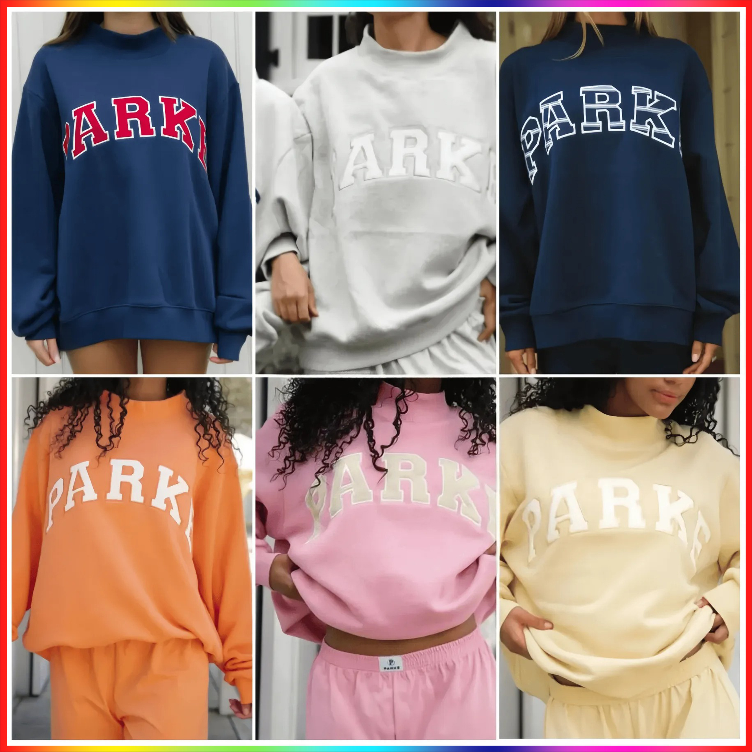 parke hoodie essential sweatshirt womens mockneck sweatshirt spring autumn outdoor casual hoodies daily outfit woman loose fit sweatshirts designer parke hoodie