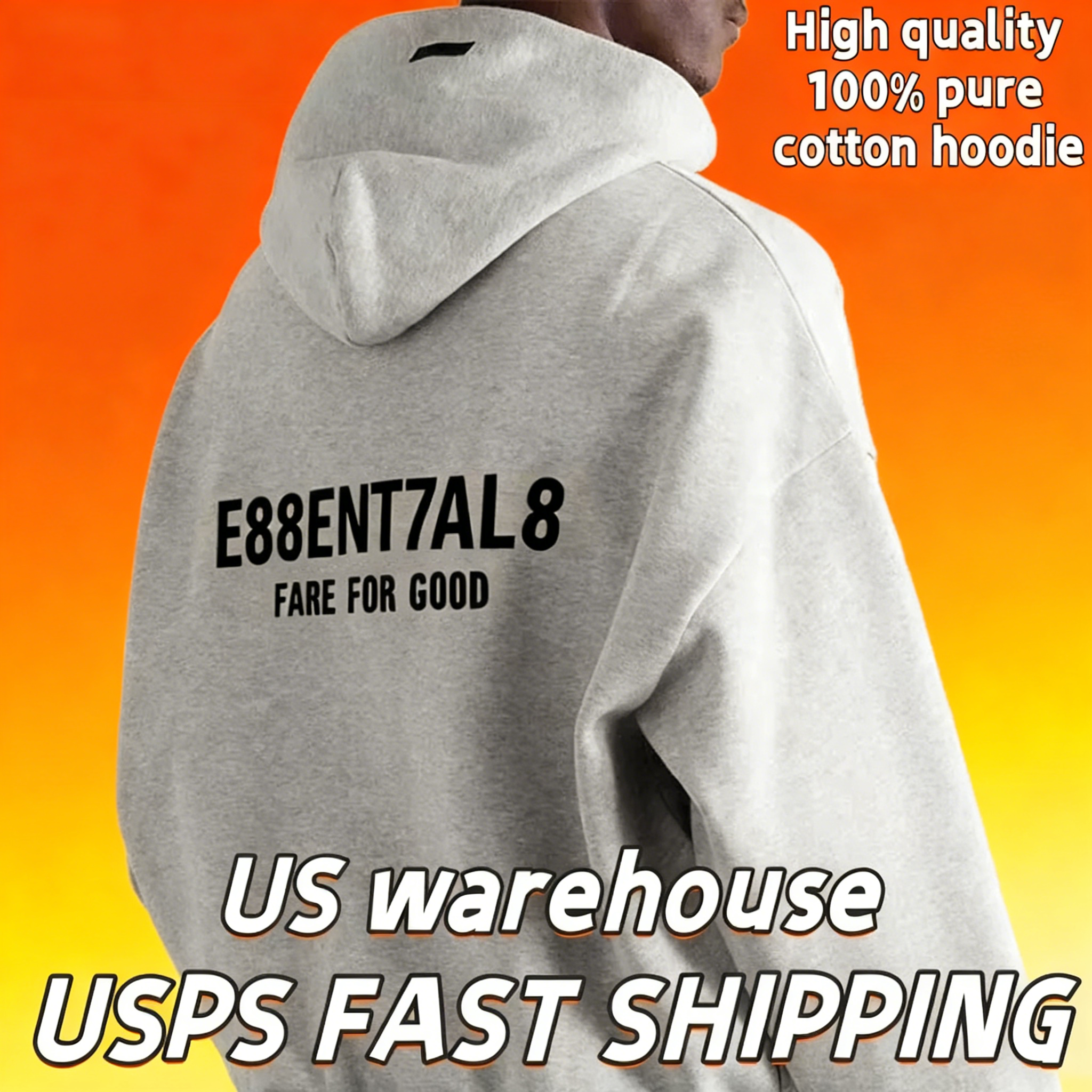 2026 Fashion Mens Essintals hoodie 3D Silicon hoodies Skateboard ip op Oversize Street Streetwear ooded Sweatshirt Sweatpants Couples Clothing Size S-XL 001