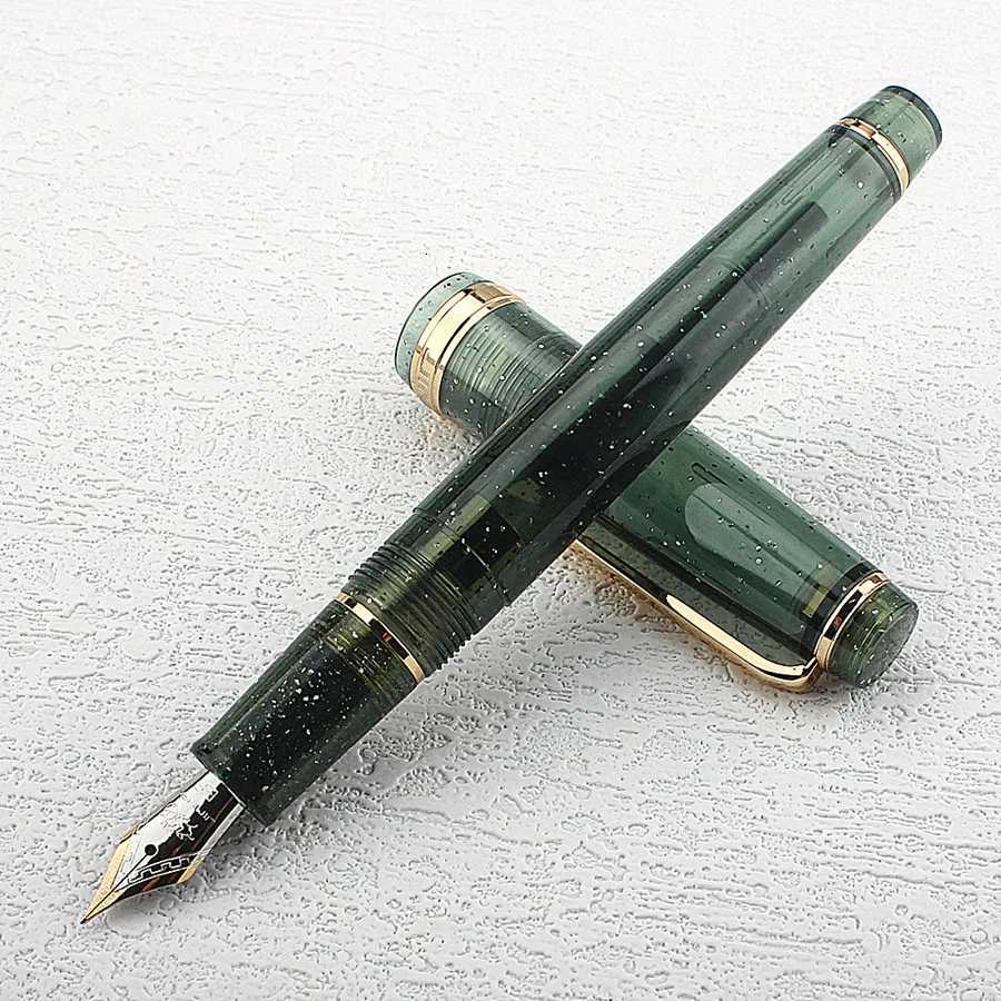 Jinhao 82 Fountain Pen Acrylic Ink Pen Spin Golden EF F Nib Elegante Business Off School Supplies Writing Pen Stationery Y251218