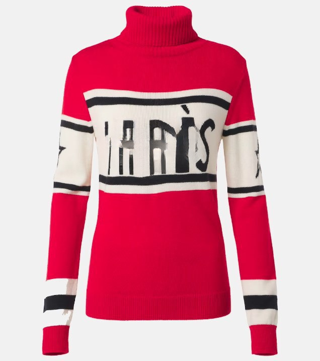 Women's contrasting striped star high neck knitted sweater slim fit base sweater elastic and slimming inner layer