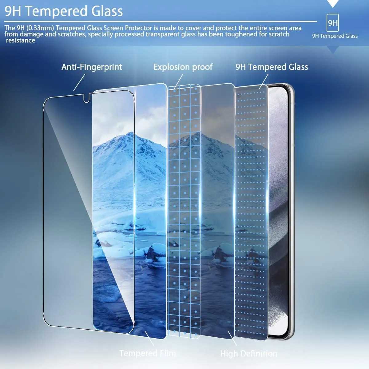 2/4Pcs Tempered Glass For Galaxy S21 5G SCREEn Protector Glass Film G251218