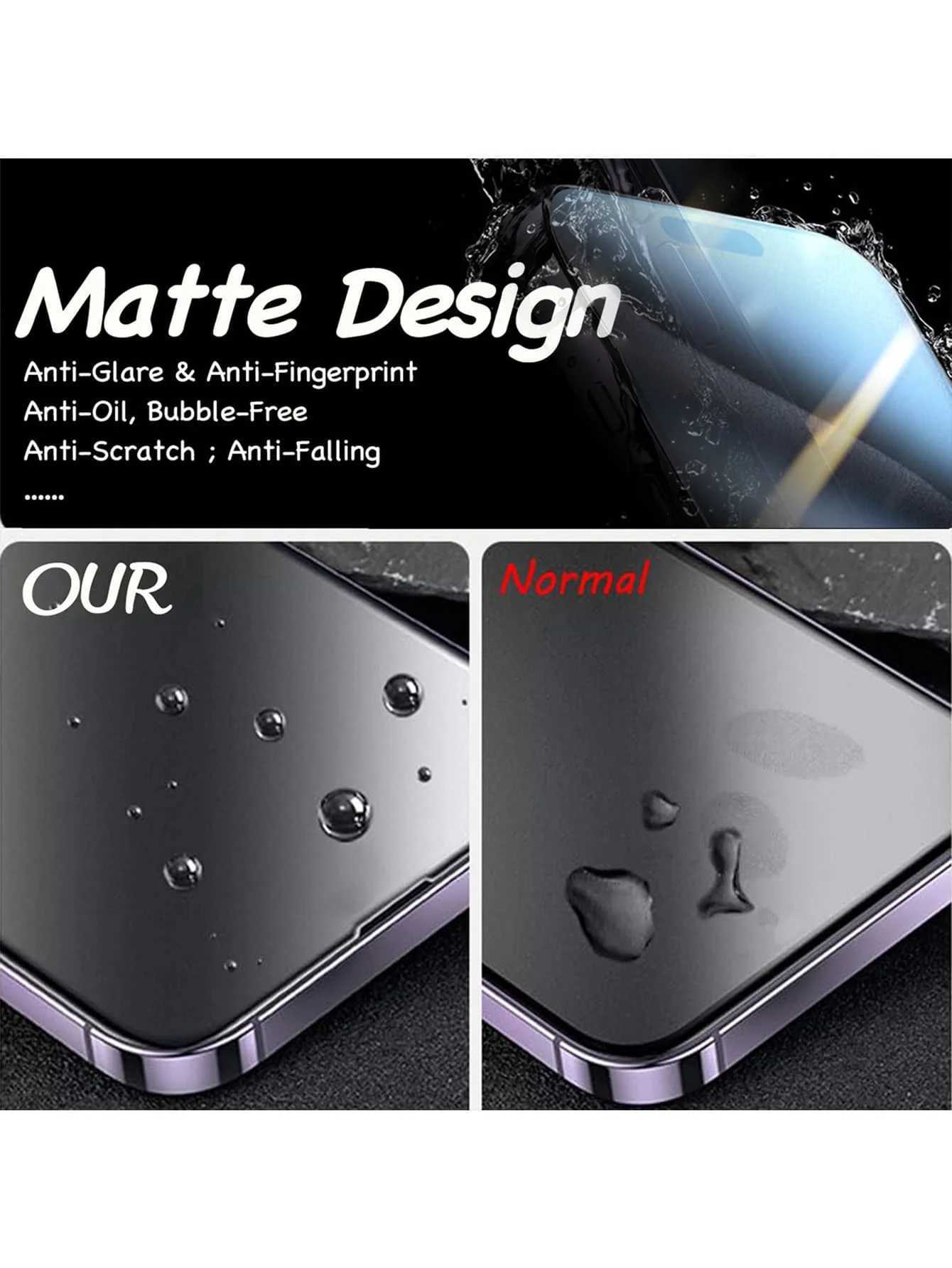 2 Pcs Matte Anti-Privacy Screen Protector Compatible With IPhone 17 Pro Max 16 15 14 13 12 11 9H Hardness Tempered Glass G251218