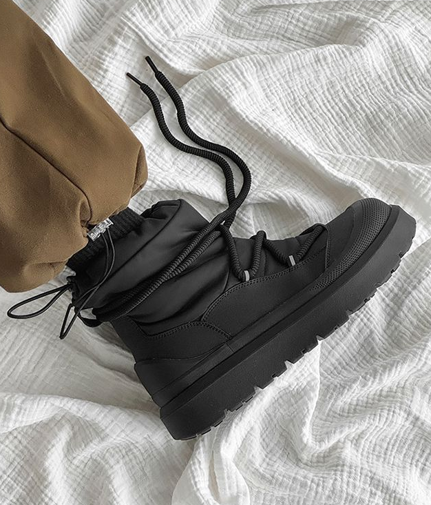 2025 new versatile comfortable snow boots men's design sense outdoor hiking shoes winter fleece thickened cotton shoes Martin boots for men