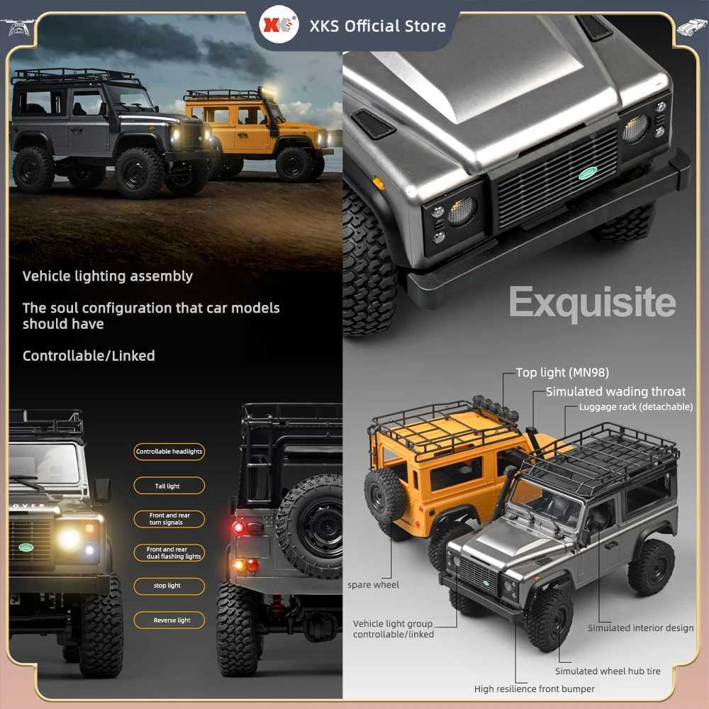 112 Scale MN Model RTR Version RC Car 24G 4WD MN99S MN99 MN98 RC Rock Crawler Defender Remote Control 1/12 Truck Kids Toys G251218