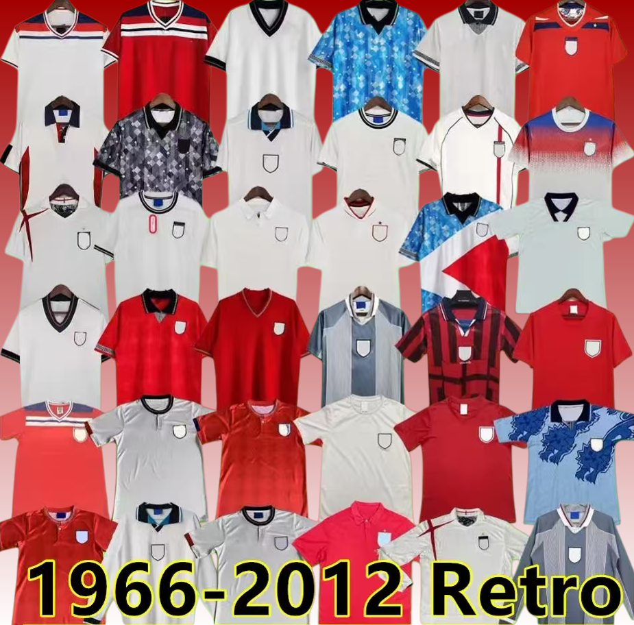 1982 1994 1996 1998 2002 2008 89 EnGlAND soccer jerseys Blackout kits GASCOIGNE OWEN GERRARD Retro football shirt BARNES 1990 1996 GK mash up FOWLER ROBSON SCHOLES