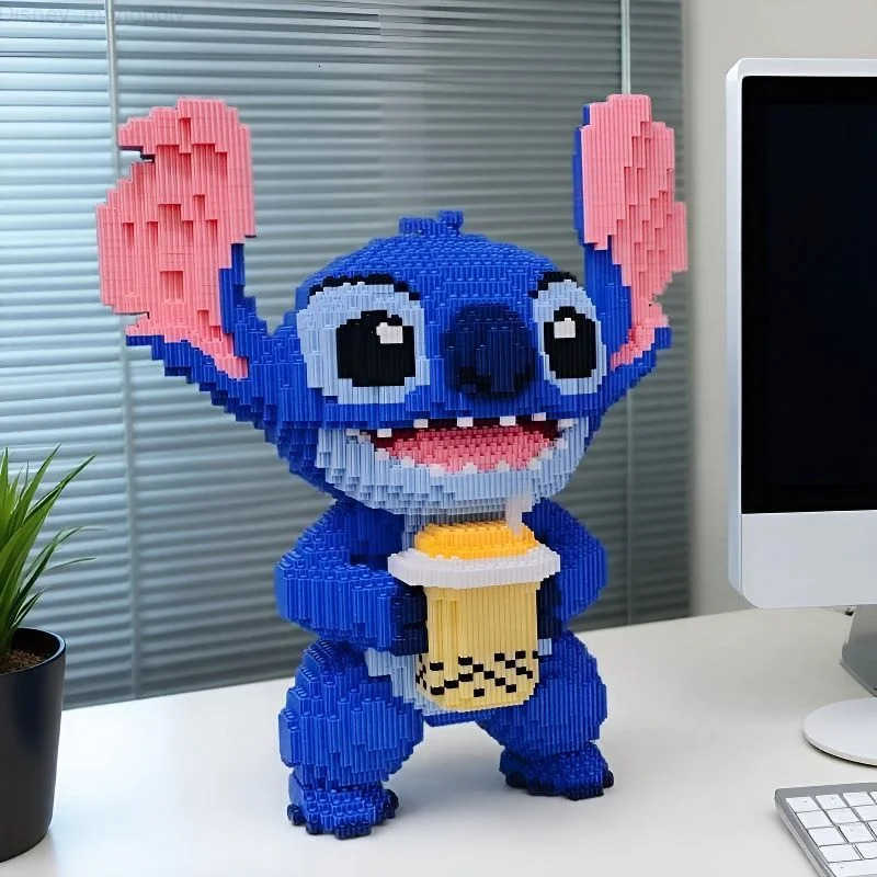 Disney Cute Stitch Building Blocks Kids Toys Small Particle Bricks for Boys and Girls Birthday Gifts Childrens Assembled Toy Models H251218