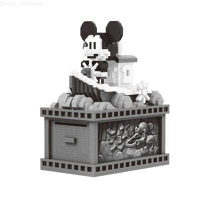 Disney Mickey Mouse Micro Building Blocks Classic Steamboat Willie Blindfold Minnie Mouse Donald Duck Mini Bricks Figures Toys H251218
