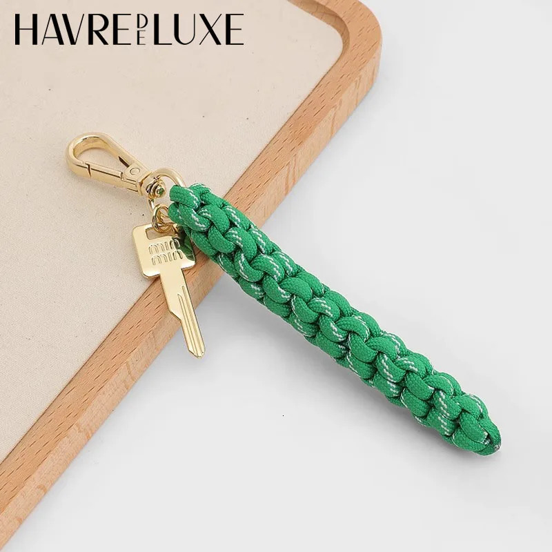 Pure Hand Woven Hook Bag Pendant Braided Rope Charm Creative Ins Style Car Keychain Fashionable and Unique Key Shaped Gifts 251217