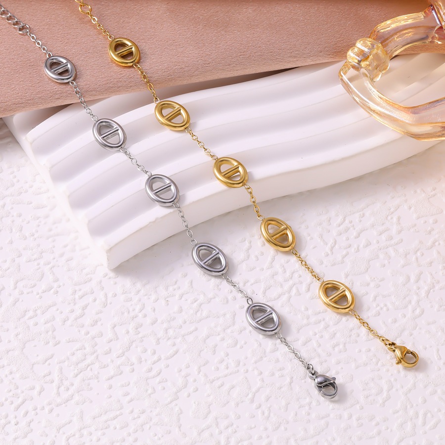 New Three Dimensional Design Titanium Steel Bracelet Charming Women s Fashionable Hollow Bracelet Very Suitable For Holiday Gifts Daily Wear Bracelets