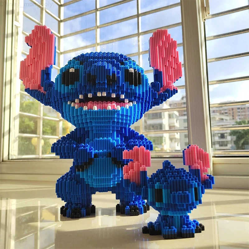 Disney New Building Block Stitch Giant Stitzer Assembly Toy Children Birthday Gift Puzzle Desktop Decoration Fast Delivery Kids Toy H251218