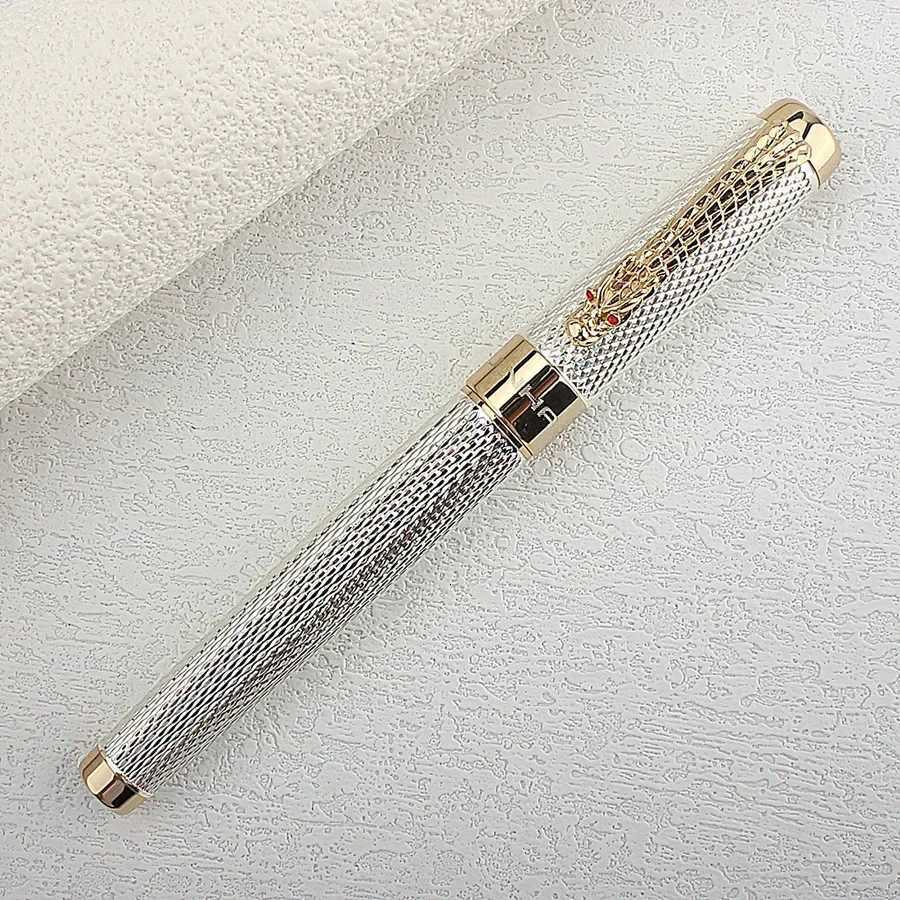 Jinhao 1200 Gold/Silver Metal 07MM nib Upsc Business Off School Conference Stationery Writing Supplies Roller Ball Pen Y251218