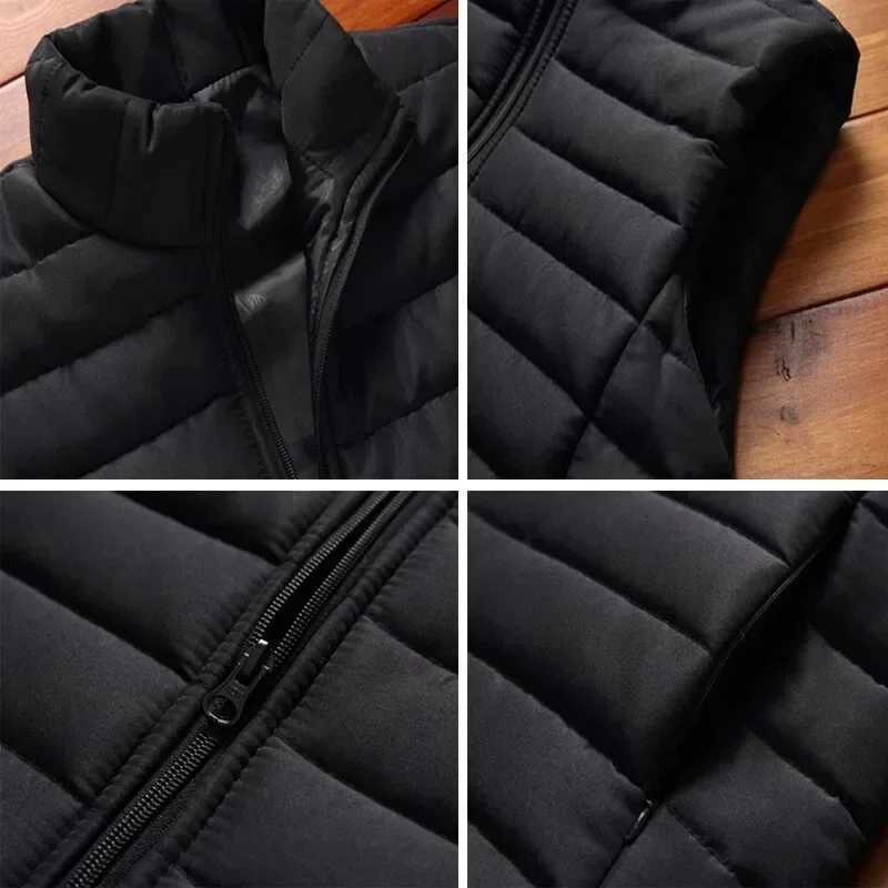 Men Sleeveless Vest Jackets Winter Fashion Male Cotton-Padded Vest Coats Men Stand Collar Warm Waistcoats Clothing 5XLG251218