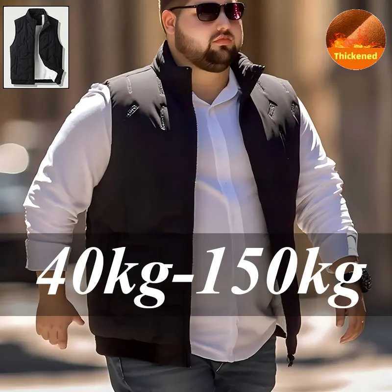 Thickened Vest Mens 8XL 9XL 10XL Plus Size Winter Lamb Down Coat Outdoor Wear Vest Waistcoat Velvet Top Jackets Male ClothingG251218