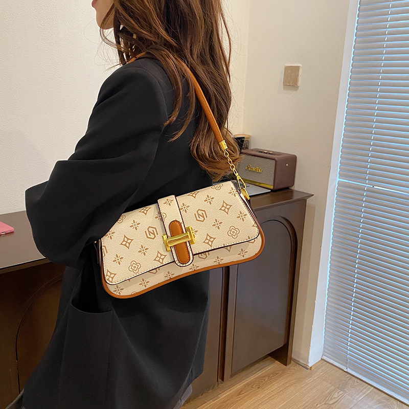 Designer Bag 2026 Elegant Convertible Shoulder Bag for Women, Fashion Printed Underarm Purse Versatile Crossbody Bag