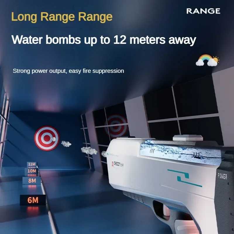 Automatically Water High Pressure Electric Water Gun Toys for Kids Summer Outdoor Pool Fight Games Children Water Toys Giftt251218