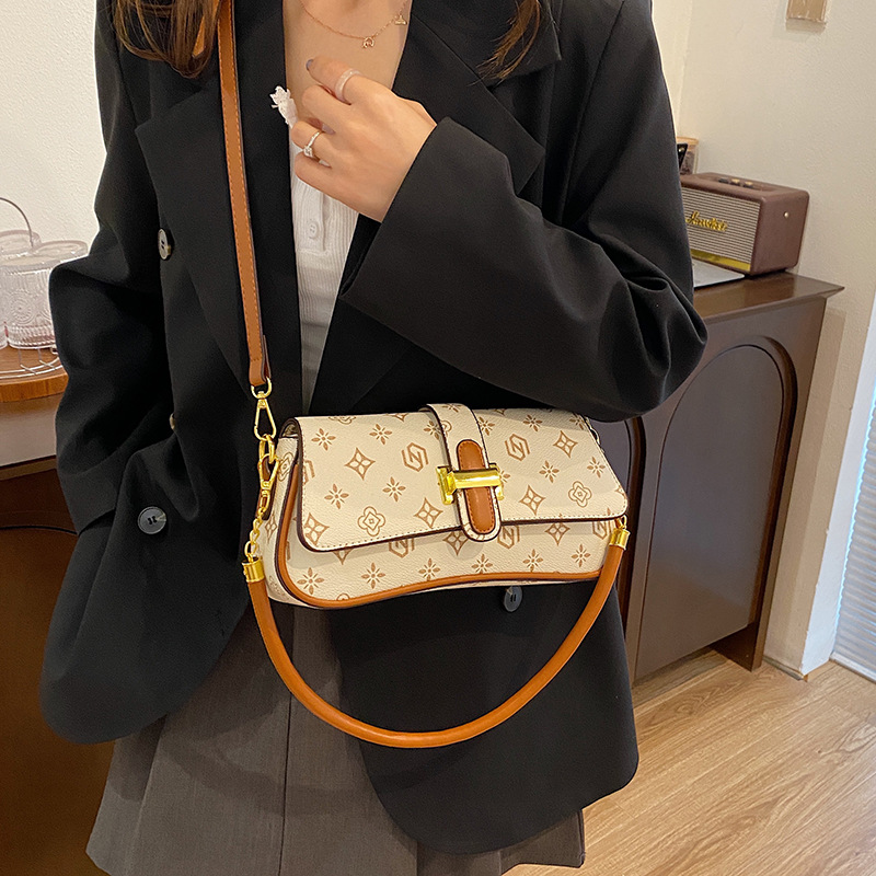 Designer Bag 2026 Elegant Convertible Shoulder Bag for Women, Fashion Printed Underarm Purse Versatile Crossbody Bag