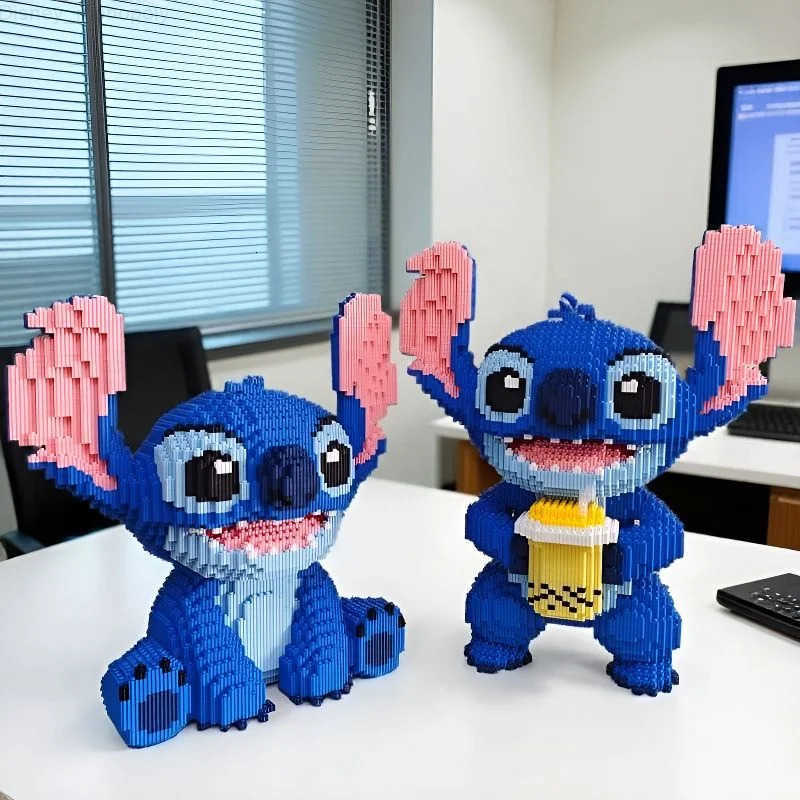 Disney Cute Stitch Building Blocks Kids Toys Small Particle Bricks for Boys and Girls Birthday Gifts Childrens Assembled Toy Models H251218