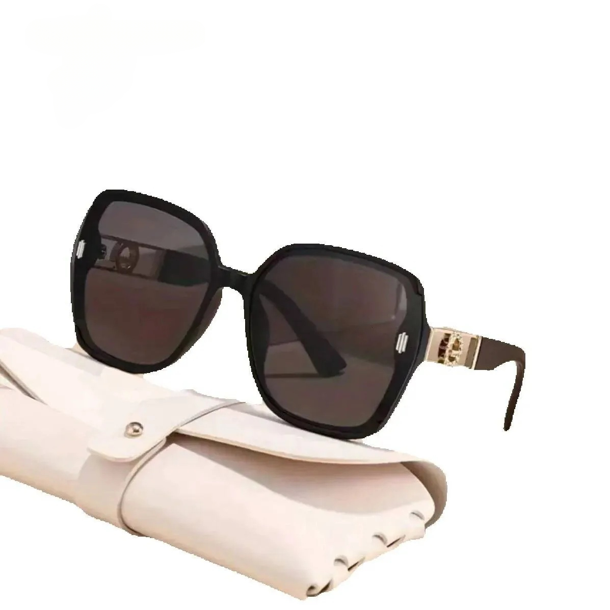 Free Shipping Designer Accessories Cross-border New For Women High-end Feel UV Large Frame Slimming Sun Protection Sunglasses