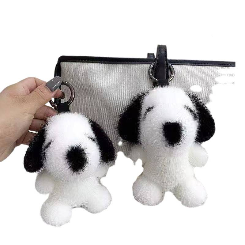 Bag Charm Key Chain Cute Designer Style Plush Ornament Charm Minimalist Bag Accessory Mink Fur Cute Dog Pendant Practical Bag Charm Car Keychain Bag P