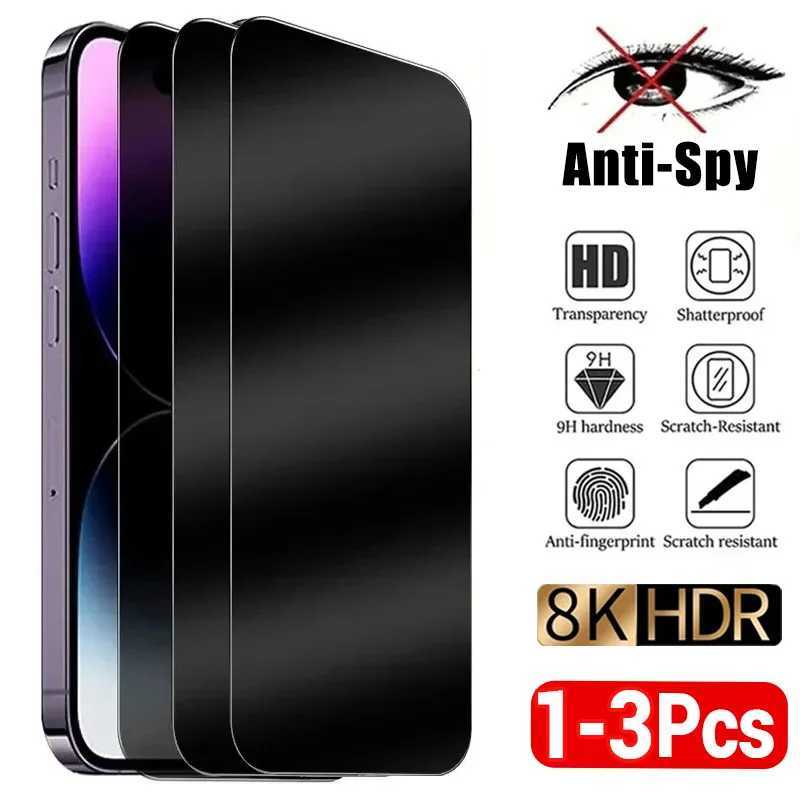 1-3Pcs Anti-spy Tempered Glass For IPhone 15 14 13 12 11 Pro Max Full Cover Privacy Screen Protector For iPhone X XS XR 7 8 Plus G251218