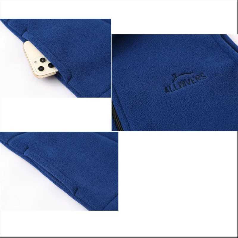 Mens Embroidery Vest Waistcoat Standing Collar Double-sided Fleece Warm Sleeveless Pocket Vest Outdoor Windproof Mens JacketG251218