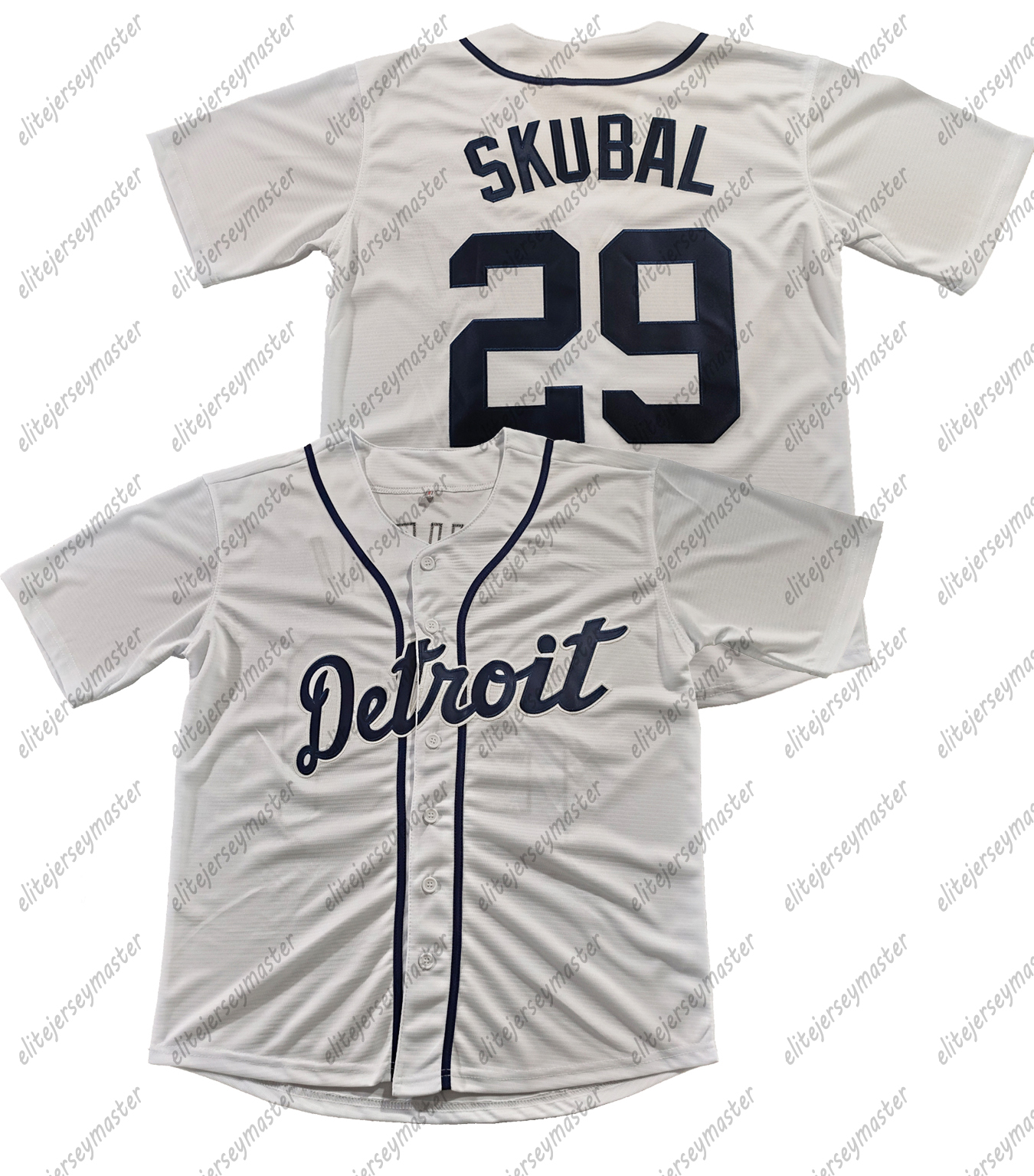 Tarik Skubal 29 Riley Greene 31 Javier Baez 28 Keith 33 Matt Vierling 8 Miguel Cabrera Stitched Personalized Customized Baseball Jerseys Custom Any Nu
