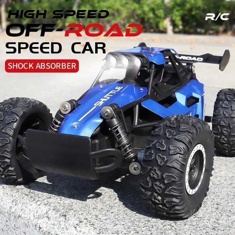 New RC Car 116 2WD with LED Light 24G 20KM/H High Speed Off-Road Climbing Remote Control Car Toy Gifts for Boys Girls Kids G251218