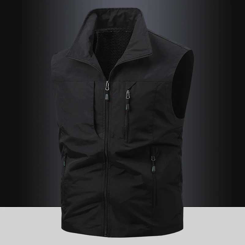 M-8XL New Autumn and Winter Vest for MenComfortableHigh-qualityMulti Pocket Fashionable Vest Jacket for MenG251218