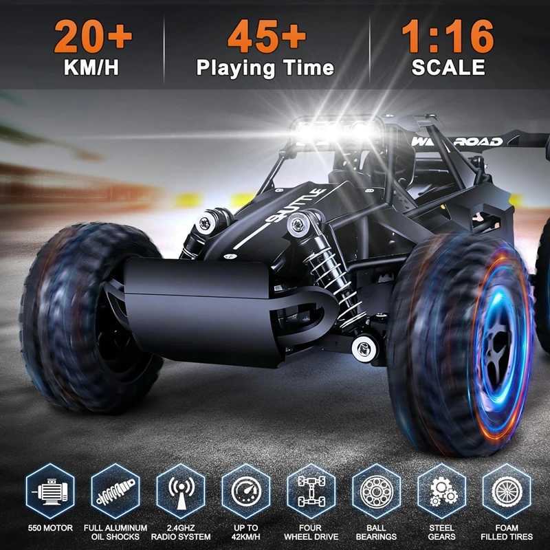 116 RC Car Remote Control 2WD Radio Buggy Truck Drift Racing Climbing Off Road Vehicle Outdoor Toy for Boy Kid CHIldren G251218