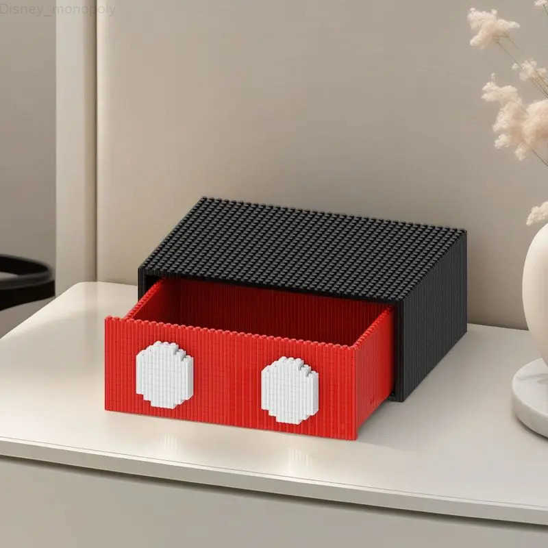 Disney Mickey Drawer Combination Puzzle Ornaments Building Blocks 3D Stereoscopic Puzzle Models Puzzle Toys Birthday Gifts H251218
