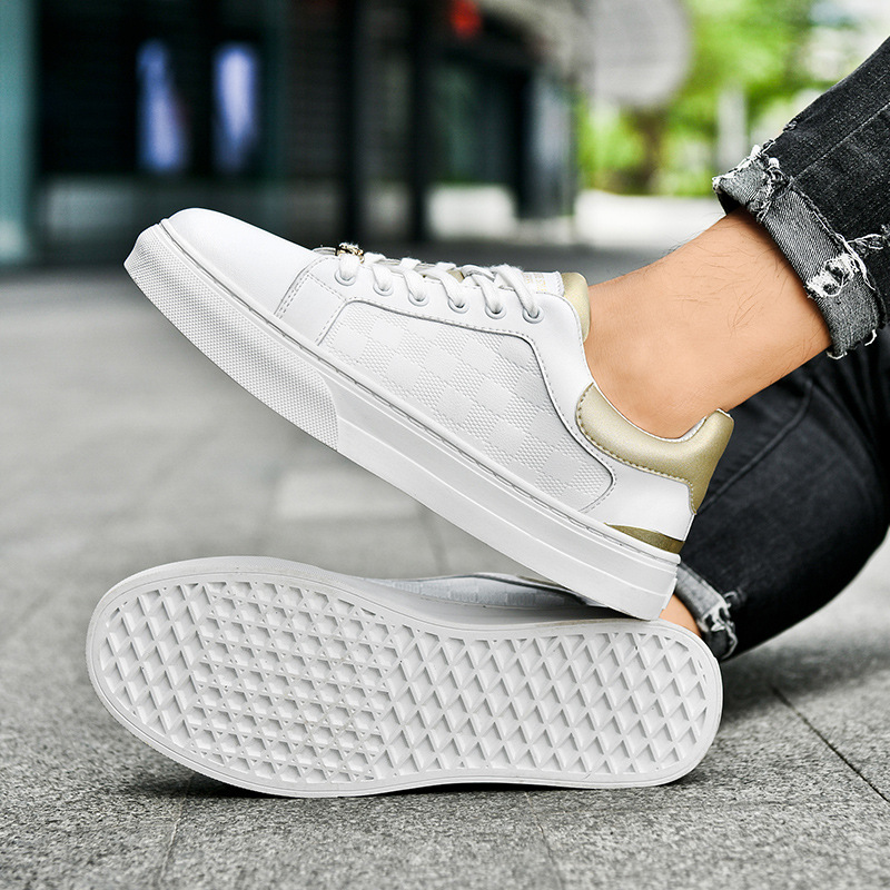 Fashion Designer New Mens Shoes Spring Hot Selling Check Print Casual Versatile Sneakers Street Trend Style Free Shipping Black White Size 38-44