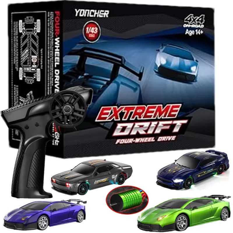 4WD Drift Racing Car 1/64 or 1/43 Mini Remote Controlled High Speed Car Radio Electric Competition Toy Gift For Kids Boys Adults G251218