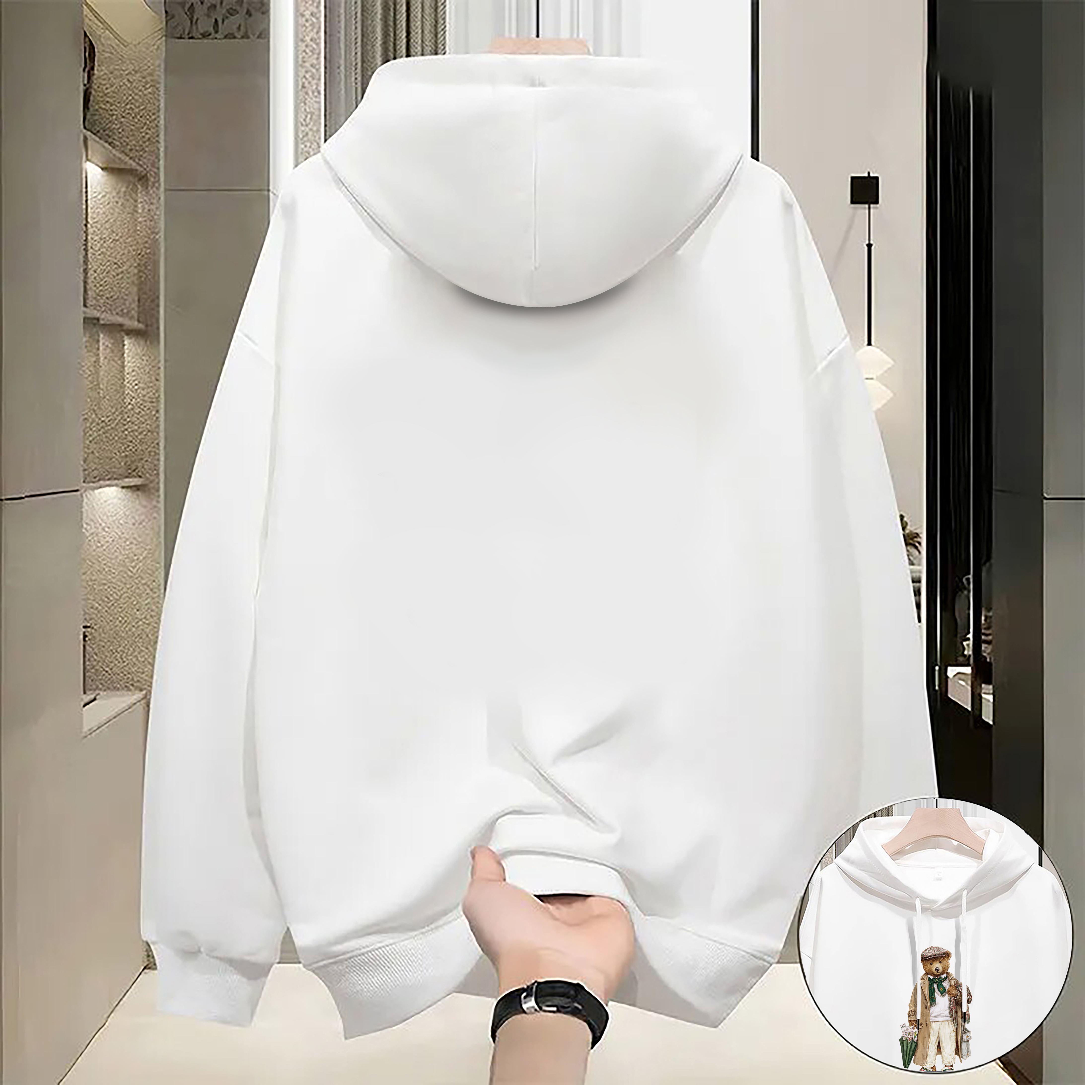 Men's Casual Fashion Printed Pullover Hoodie Print Long Sleeve Hooded Sweatshirt Women's Hoodie Winter Autumn Clothes
