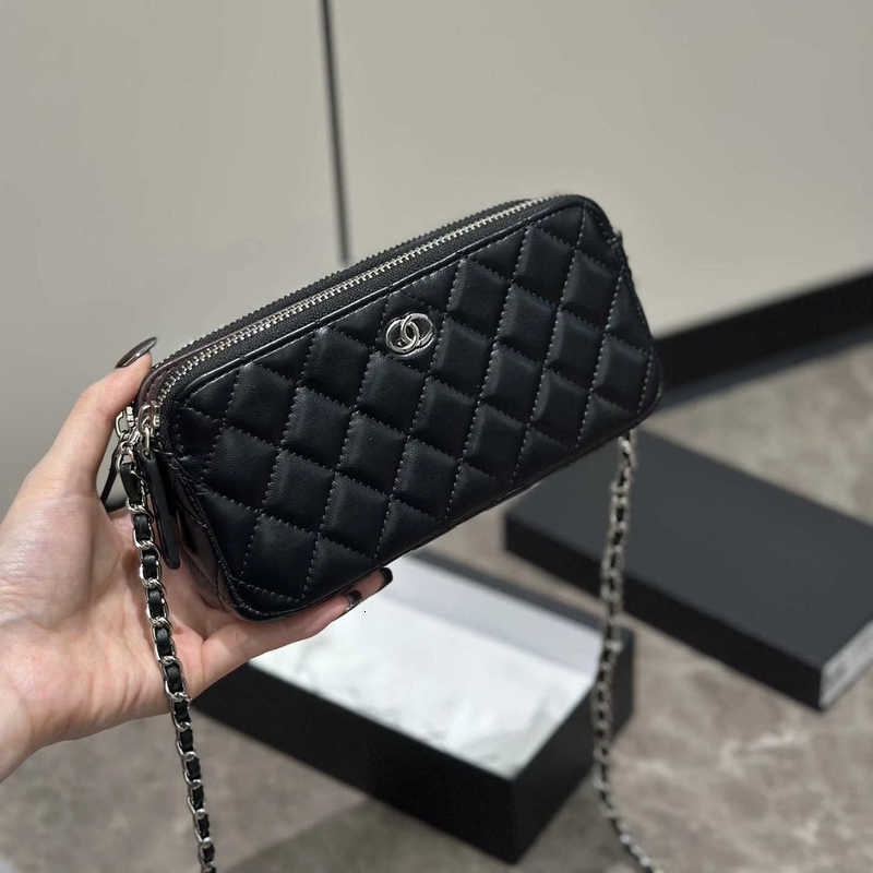 Women's wallet Shoulder Bag Chain Bag Zipper Double Layer Crossbody Quilted Chain Bag womens chain wallets Sheepskin Luxurys Designer Coin Purse Card Holder With box