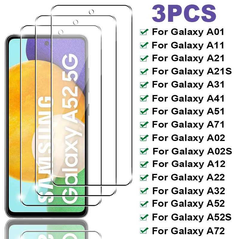 3PCS Tempered Glass For Galaxy A52 A72 A02S A12 A22 A32 5G SCREEn Protector For A51 A41 A31 A21 A21S A11 A01 A71 G251218