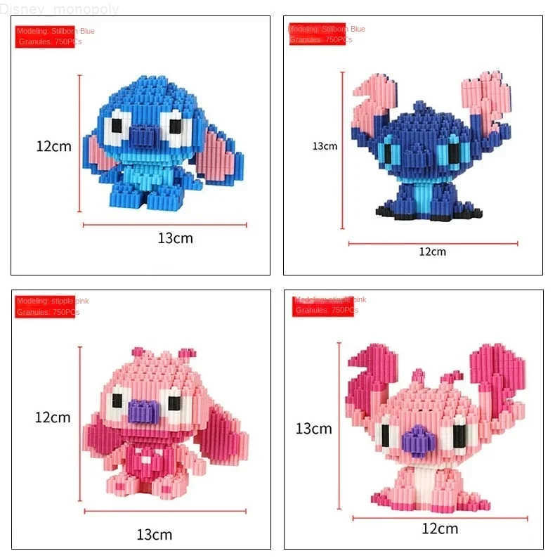 Disney Sanrio Building Block Toys Cartoon Characters Mario Katie Cat Small Particle Assembly Educational toy Spider-Man H251218