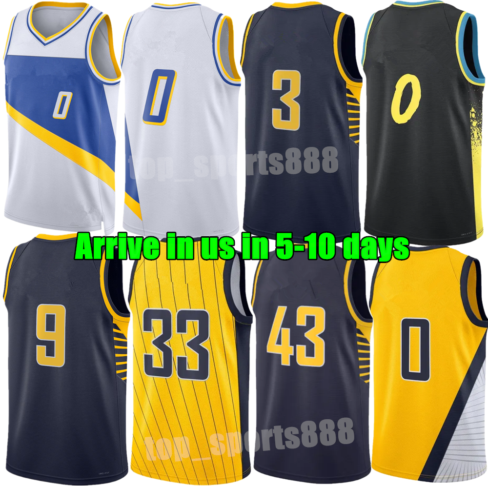 Custom Tyrese Haliburton Pacer Basketball Jerseys Pascal Siakam TJ McConnell Bennedict Mathurin Myles Turner Obi Toppin Aaron Nesmith Jarace Walker City Jersey