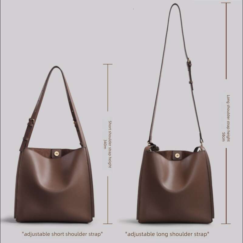 Luxury Bag Designer Bags Totes Hobo Genuine Leather New Retro Single Shoulder Fashion Large Capacity Crossbody Simple Commuter Bucket Bag For Women