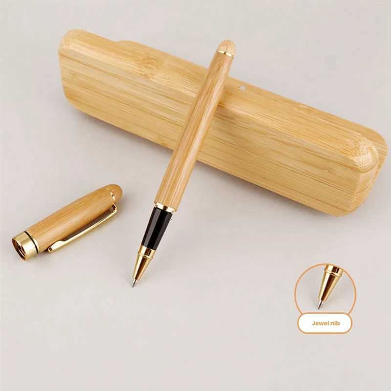 ABEO-Bamboo Wooden Stationery Students Business Off Ballpoint Pen And Gift Box Elegant Fancy N Pens Set Kit Gift Pen Set K Y251218